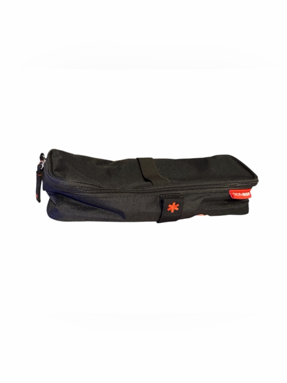 Skip Hop Black Toiletry Bag with Red Accents